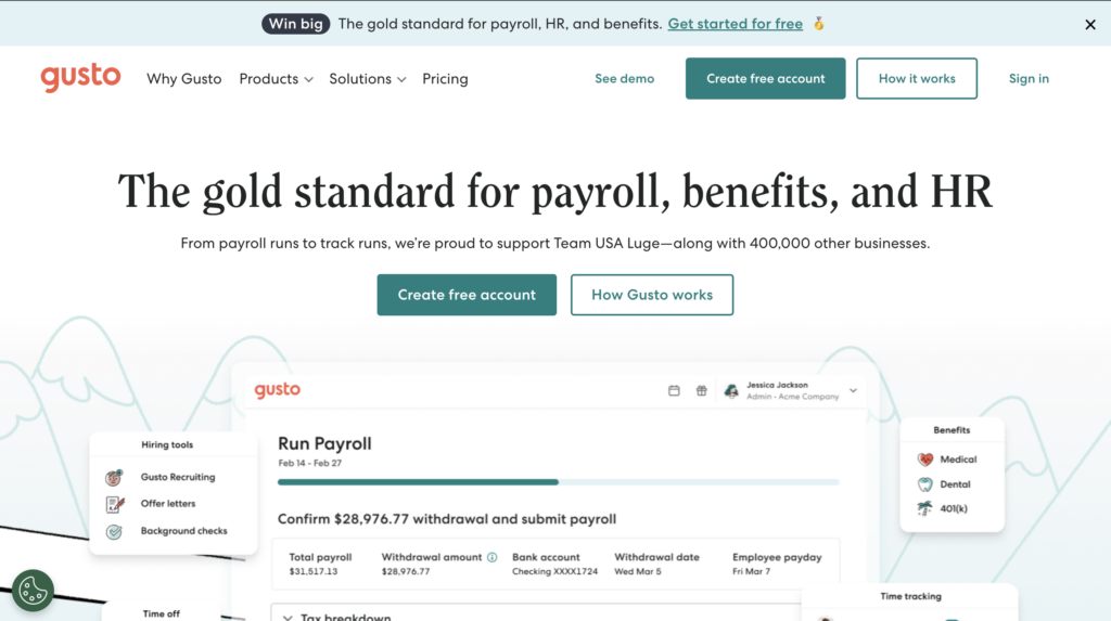 GUSTO PAYROLL REVIEW